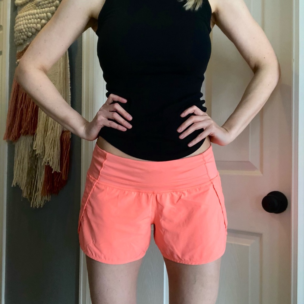 Lululemon Shorts - Bright Neon Pink / Orange